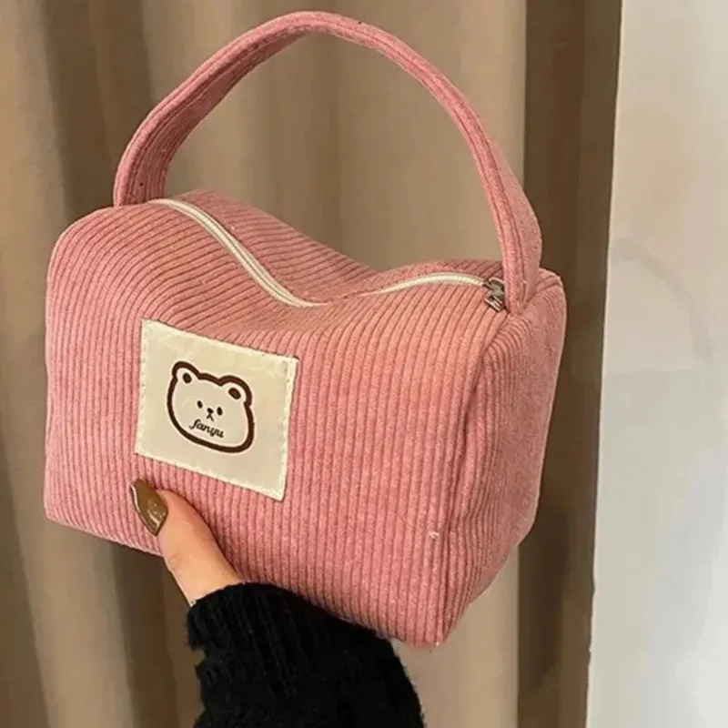 Cosmetic Bag Plush Cute Handbag Soft and Comfortable Large Capacity Fashion Ladies Handbag