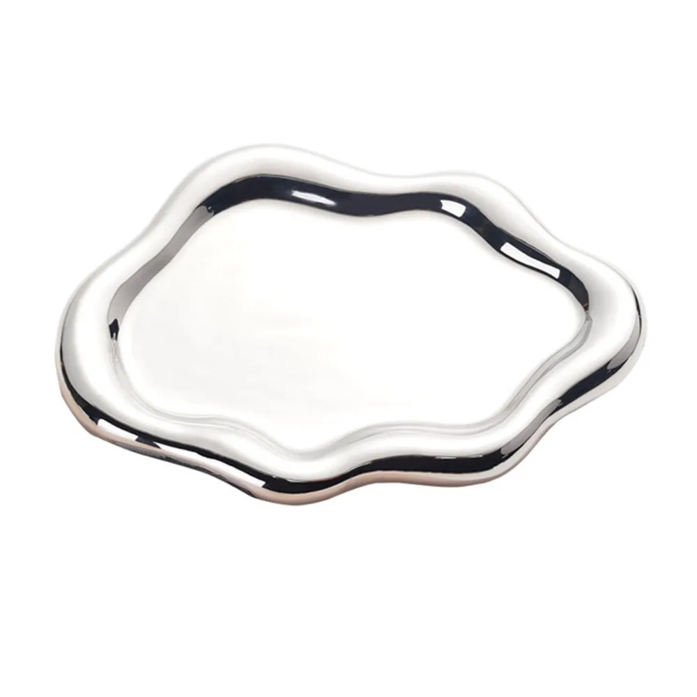 

Современный керамический поднос для хранения украшений в форме облака, реквизит для фотосъемки, тарелка для хранения, подставка для часов/ключей