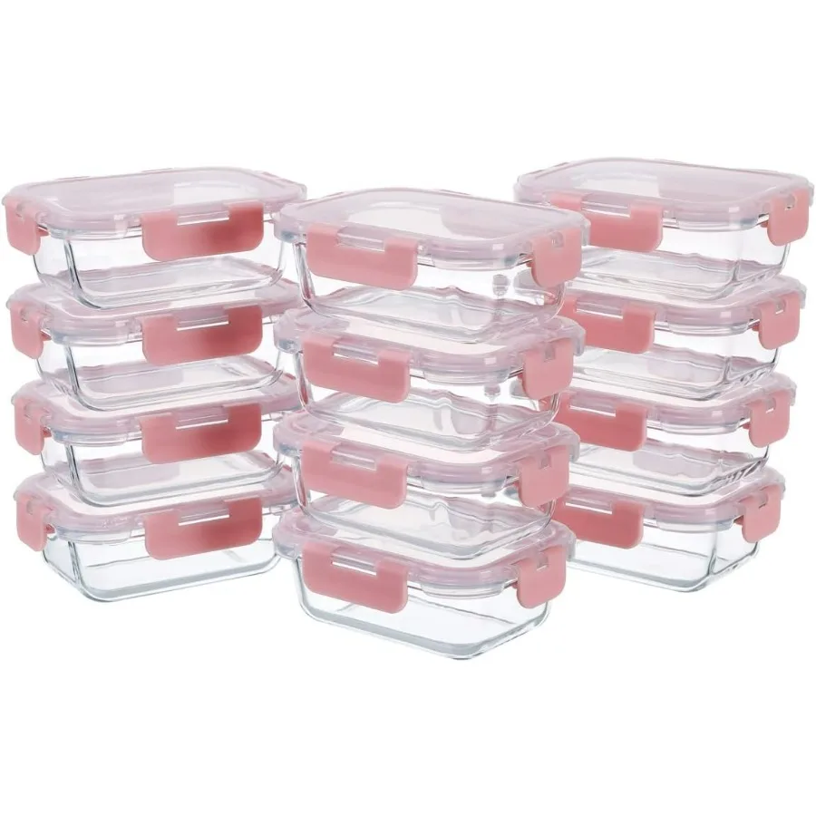 

Small Glass Food Storage Containers 12 Pack12oz Glass Containers with Lids for Meal Prep Food Storage Freezer to Microwave Safe