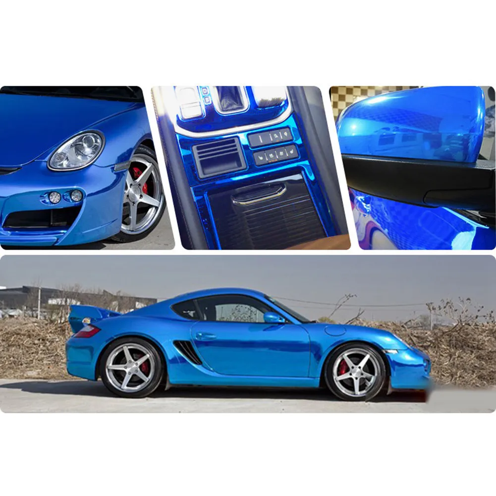 

150cmx30cm Dark Blue Vinyl Wrap Film for Car and Boat Customization Stretchable with 3 Layers for Easy Application