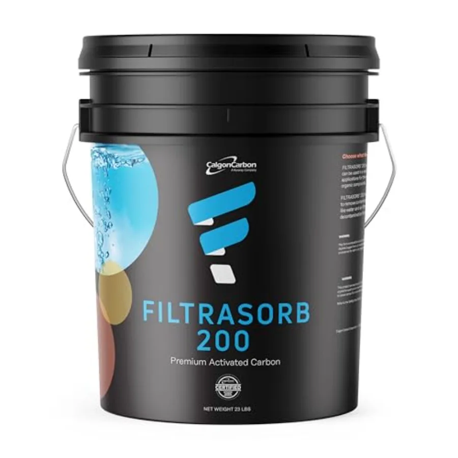 

Активированный уголь FILTRASORB 200, сертифицированный, гранулированный, высокопроизводительный, для фильтров воды/воздуха, заправка, 23 фунта (примерно). Сделано в США