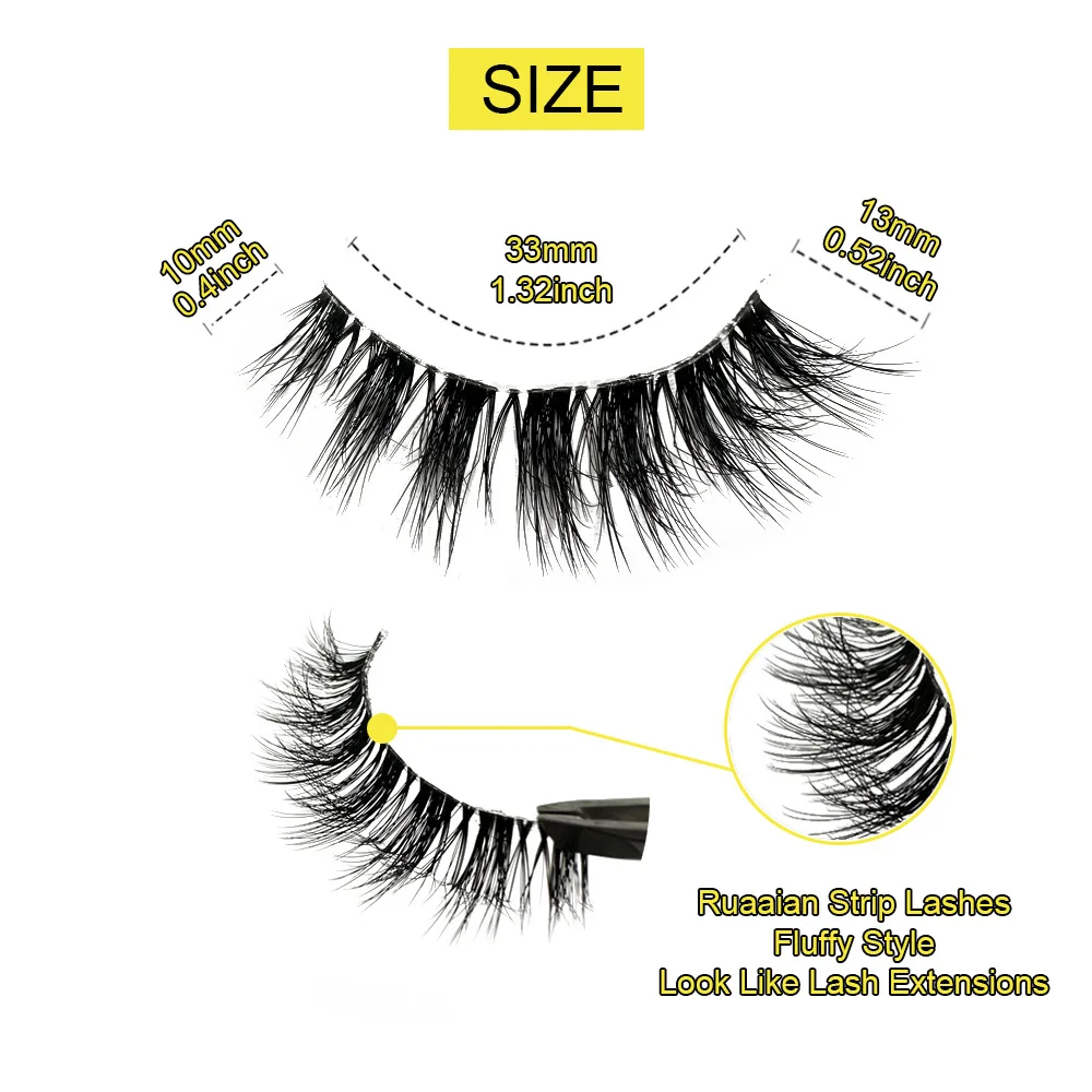 Nuovo 10 paia fascia trasparente Manga Lashes Cat eye Eyelashes 3D Natural False Lashes Fluffy Soft Wispy Eyelash Extension Makeup