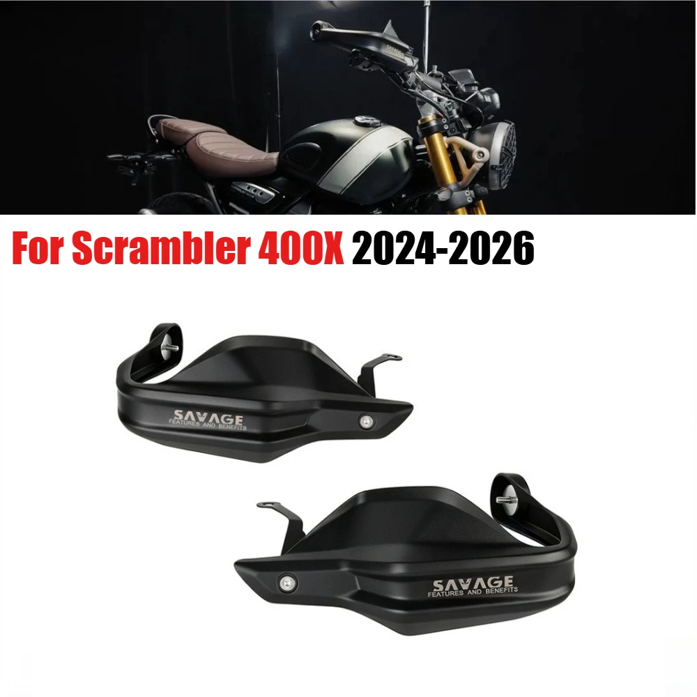For Scrambler 400X Scrambler 400 X 2024-2026 Motorcycle Handguards Handlebar Lever Protector Windshield Hand Guard Accessories