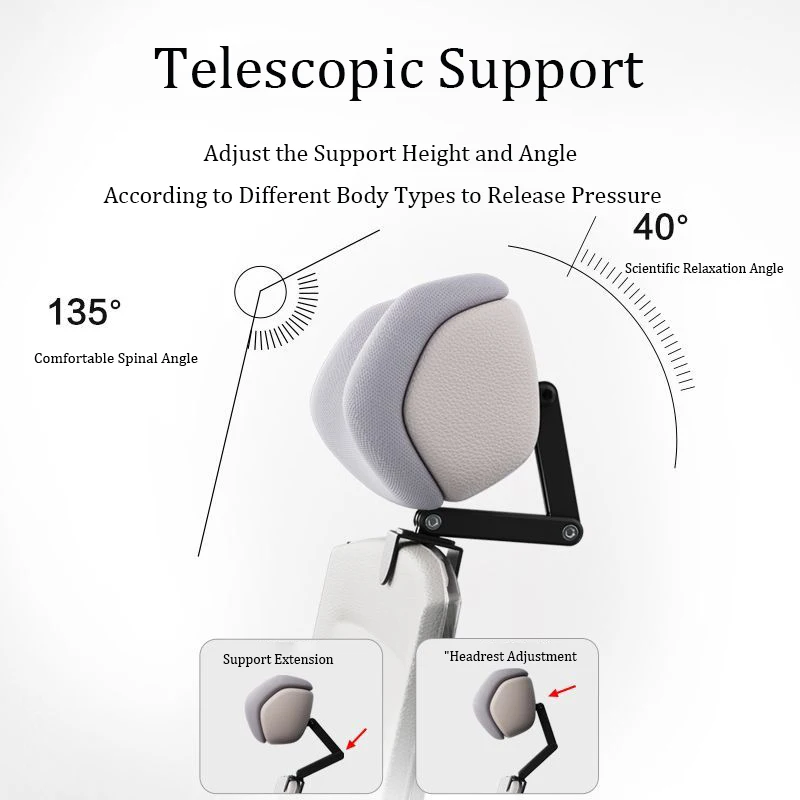 Upgraded Memory Foam Headrest Attachment For Office Chair Adjustable Height Angle Elastic Head Pillow Neck Support Rest Cushion