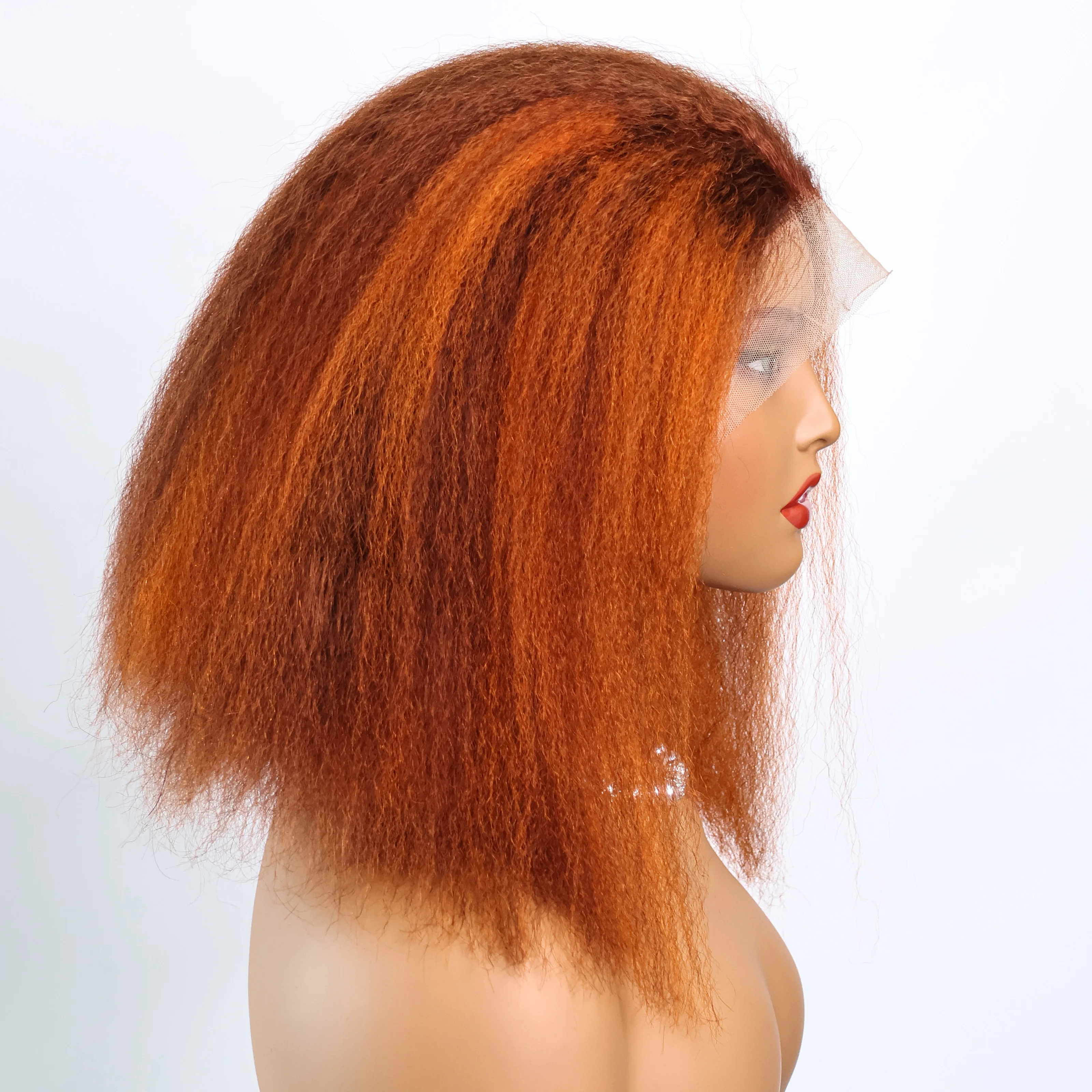Peruca Bob Curta Kinky Straigh - Glueless Wear And Go Human Hair Wig avaliação e preço