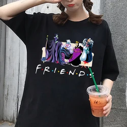 Harajuku Kawaii Disney Anime magliette da donna cattivo cattivo ragazza stampa grafica T-shirt estate moda Casual allentato manica corta Tee