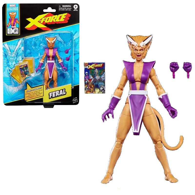 In Stock Hasbro Marvel Legends Series  X-Force Feral Models Anime Movie Toys Model Action Figure Gift Hobbies
