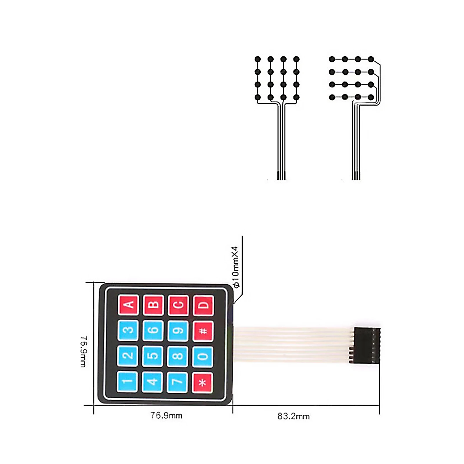 Key Button 4*4 Membrane Switch Keypad 1x4 1x6 3x4 4x4 4x5 Matrix Array Keyboard For Arduino Smart Car DIY Kit