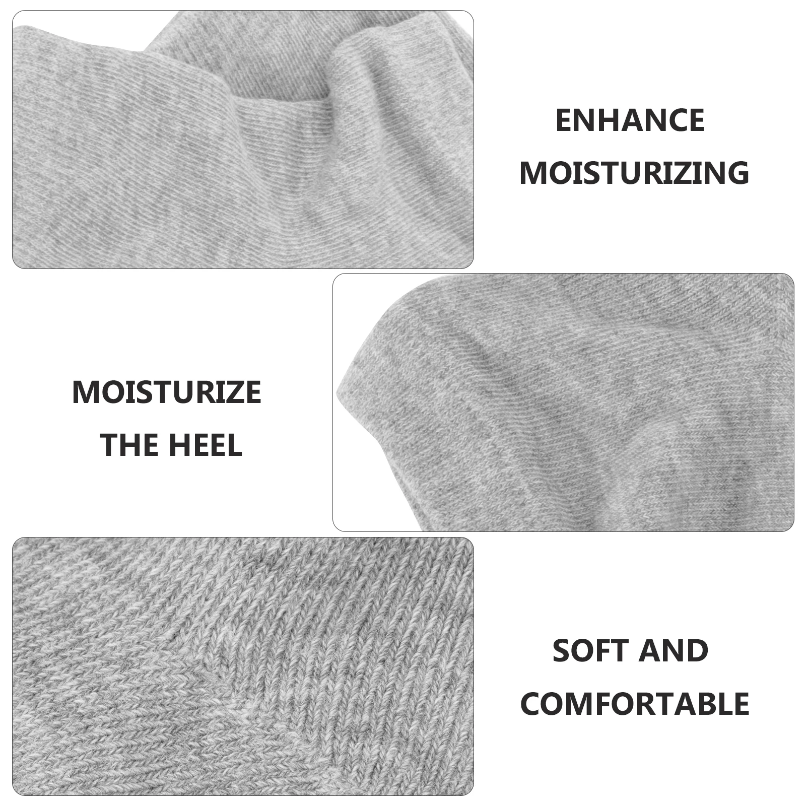 Chaussettes en Gel hydratant, 2 paires, Anti-fissure, en coton doux, Protection du talon, outils de soins des pieds, réparation de la peau sèche en Silicone