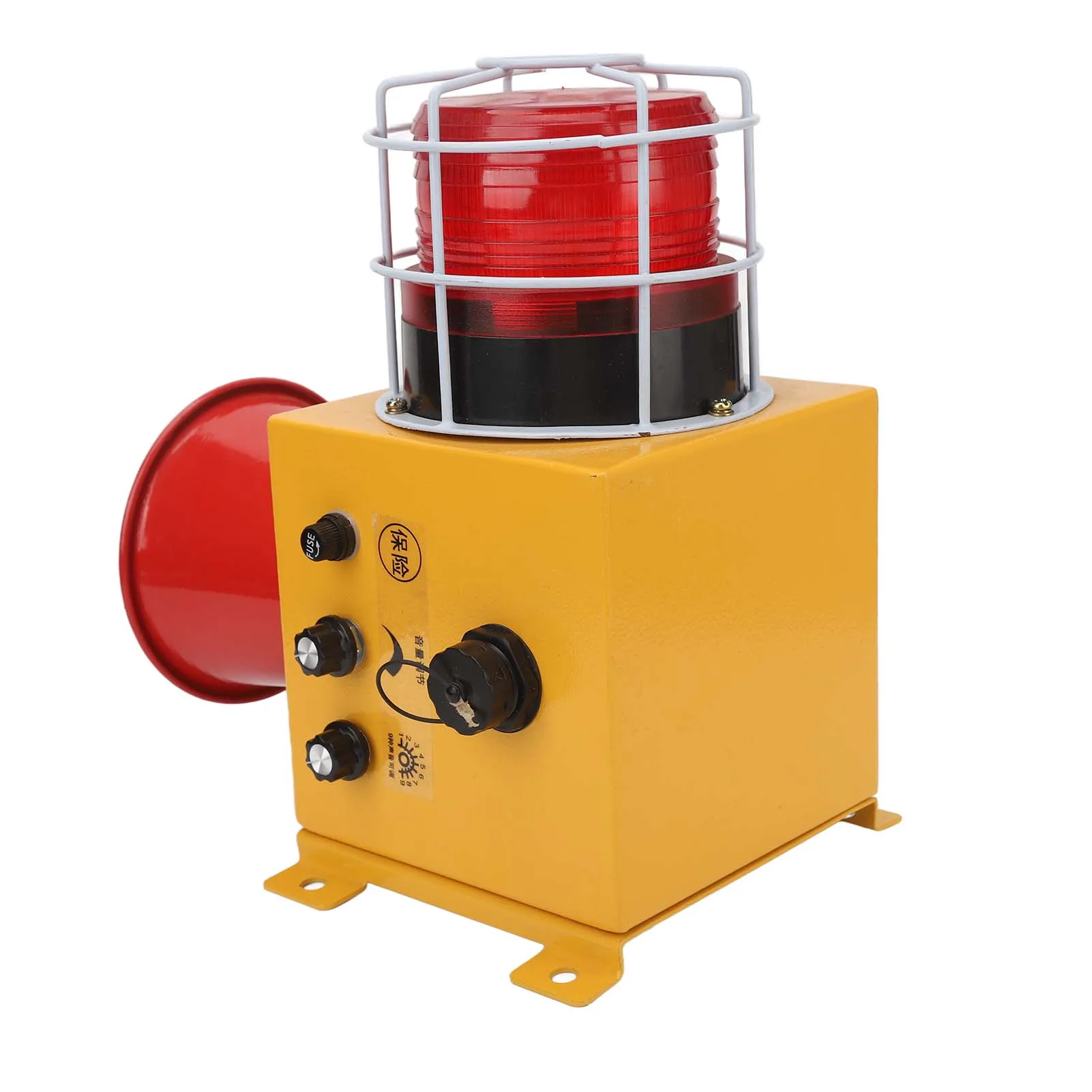 إنذار الصوت والضوء الصناعي بحد أقصى 130 ديسيبل 9 نغمات ضوء تحذير عالي السطوع صفارة إنذار مقاومة للماء