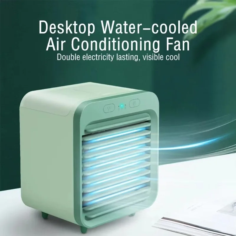New Desktop Spray Cooling Fan USB Rechargeable Mini air Conditioner Fan Rapid Cooling Office Humidifying Water-cooled air Cooler