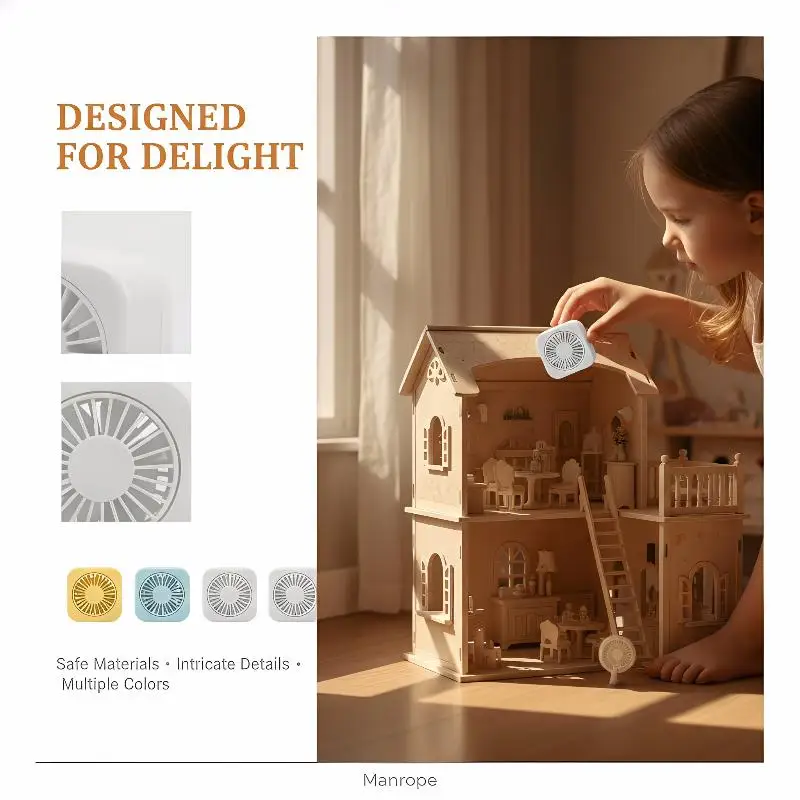 1:12 Scale Miniature Dollhouse Electric Fan Exhaust Fan Model Set 1 5Pcs Creative Room Furnishing