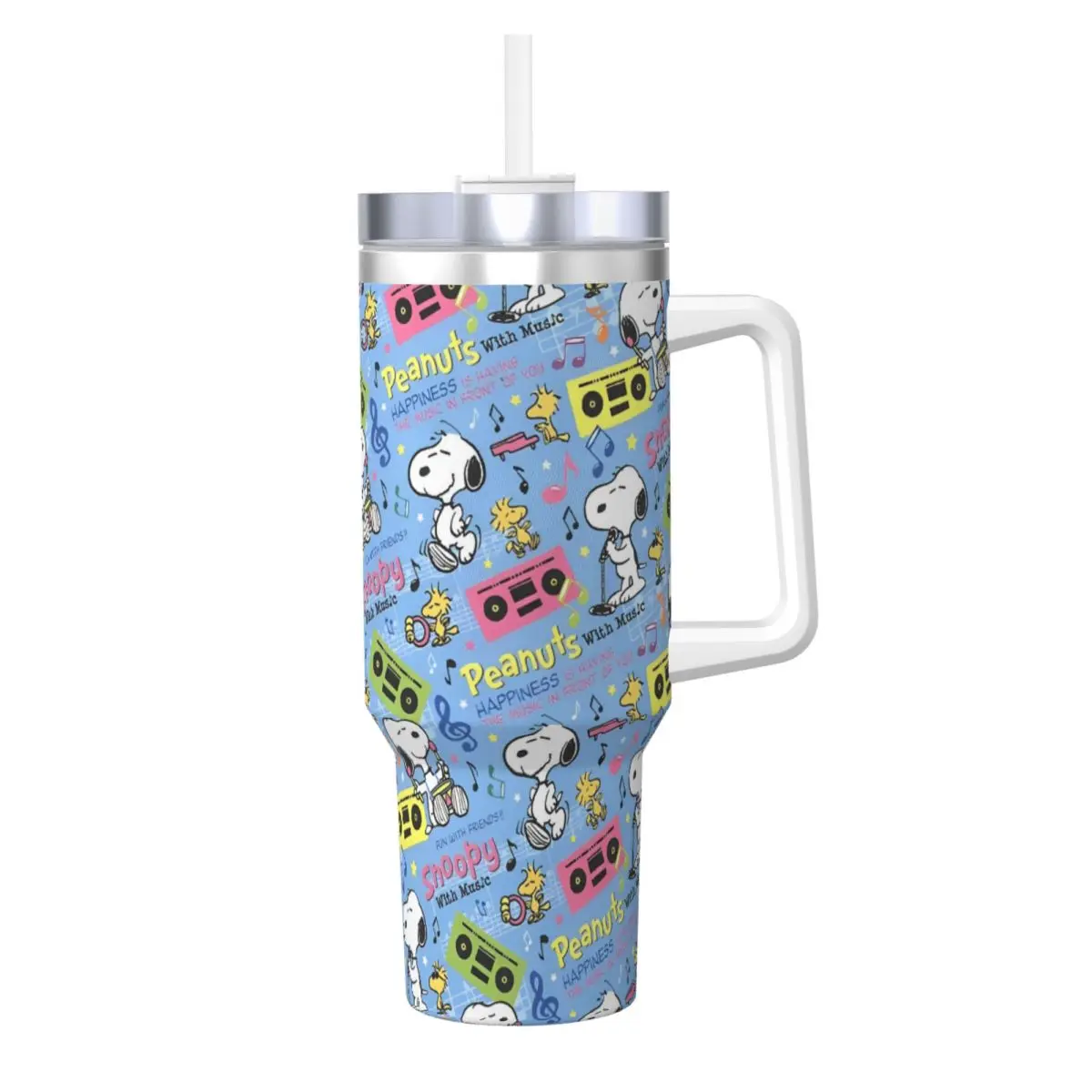 Snoopy Tumbler Cold Drink Water Bottle Heat Preservation Stainless Steel Thermal Mug Printed Travel Mugs Cup