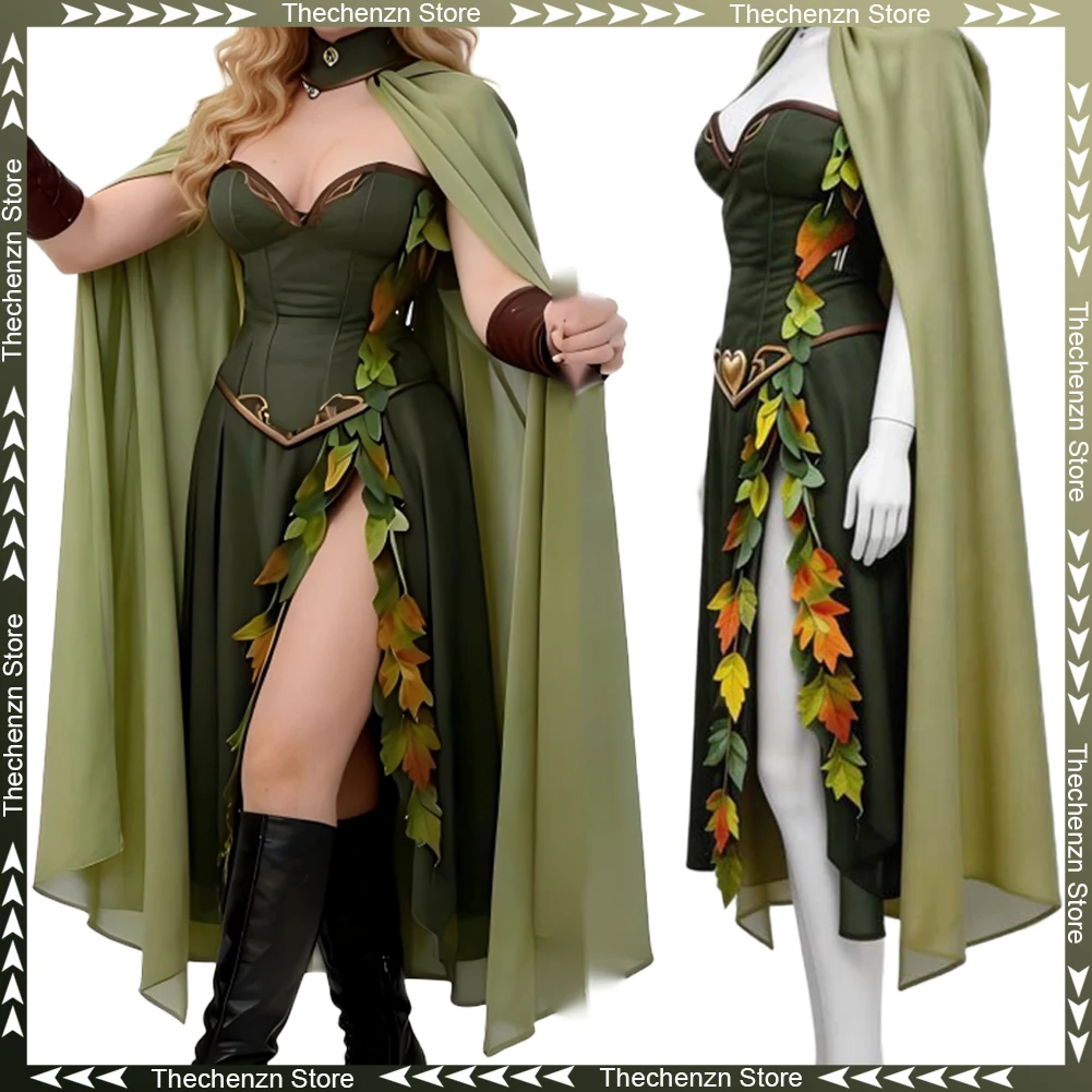 Disfraz de Reina Élfica Titania para Mujer, Ropa de Personaje de Televisión, Disfraz de Mujer Crítica, Traje de Halloween para Adultos, Atuendos de Fiesta Femeninos