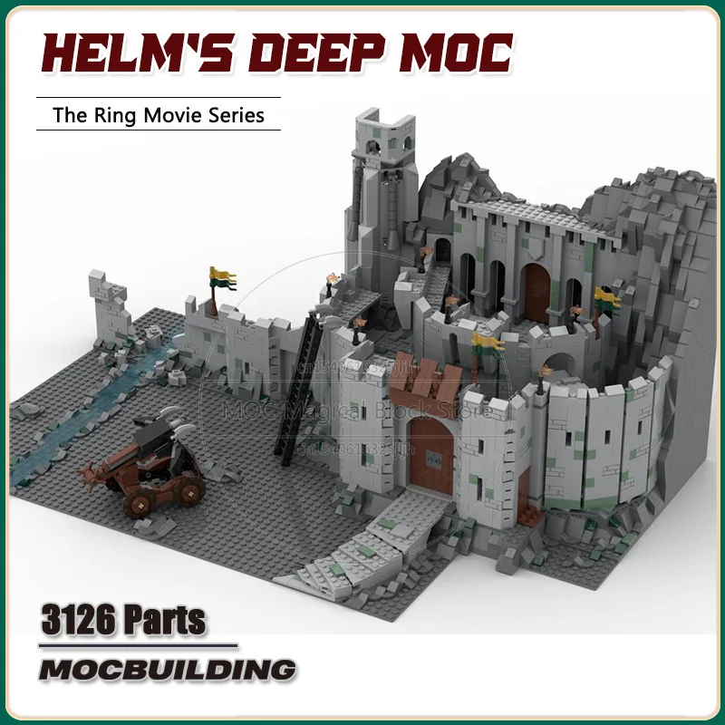 The Rings Movie Set MOC The Two Towers Building Blocks Helms Deep Architecture Model Collection Toys Technology Bricks Gifts