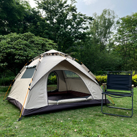 A quick pop-up camping tent, outdoor folding tent, travel tent, 3-4 person tent, suitable for hiking travel tent