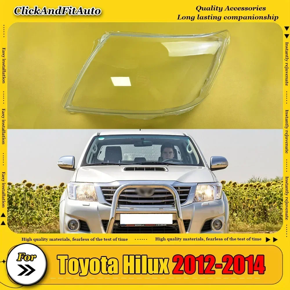 

For Toyota Hilux 2012-2014 Headlamp Shell Headlight Cover Transparent Lens Plexiglass Replace Original Lampshade