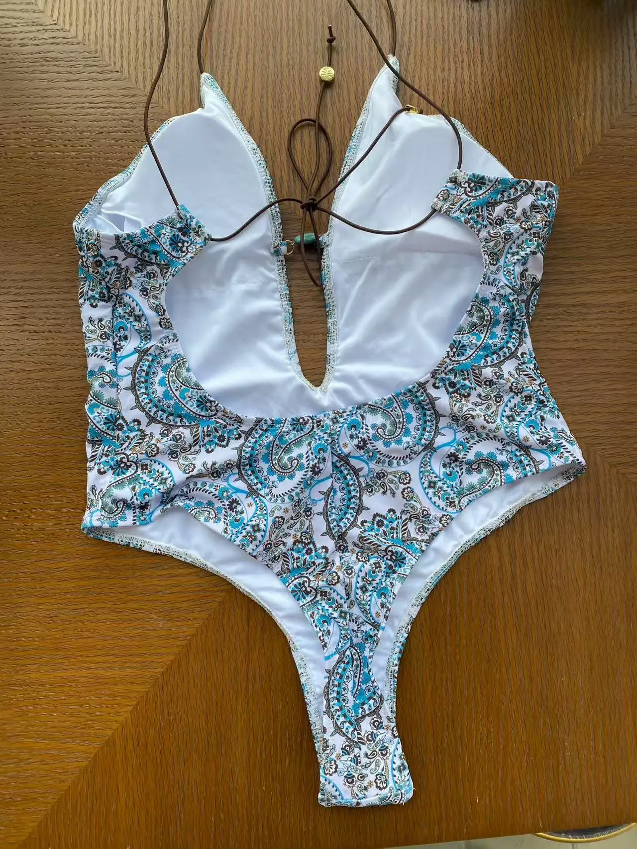 Print One Piece Swimsuit Women Sexy Halter Trikini Swimwear Solid Cut Out Push Up Monokini 2026 New Sexy Bathing Suit Beachwear