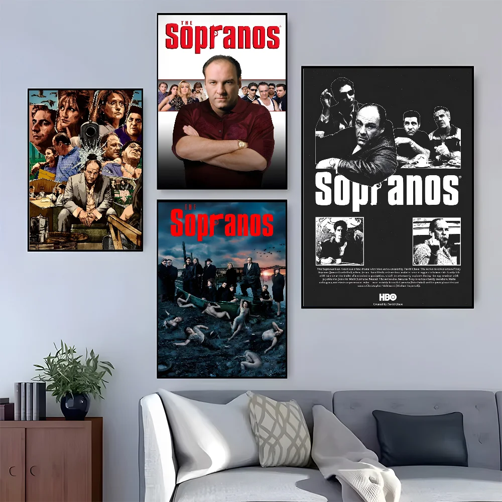 ملصق فيلم The Sopranos Family ديكور المنزل HD جدار لزج مقاوم للماء غرفة المعيشة المنزلي غرفة نوم زخارف للحانات