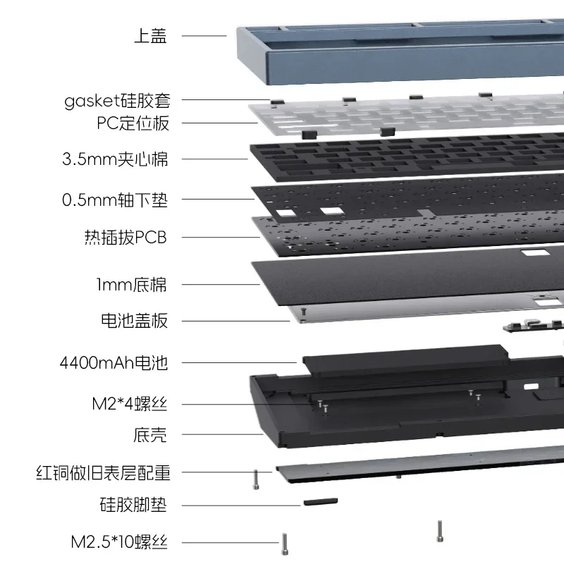 Nowa bezprzewodowa klawiatura mechaniczna Luminkey80 z 3 trybami Zestaw ze stopu aluminium Anodowana uszczelka Hot-Swap Rgb Dostosuj klawiaturę do gier Prezent