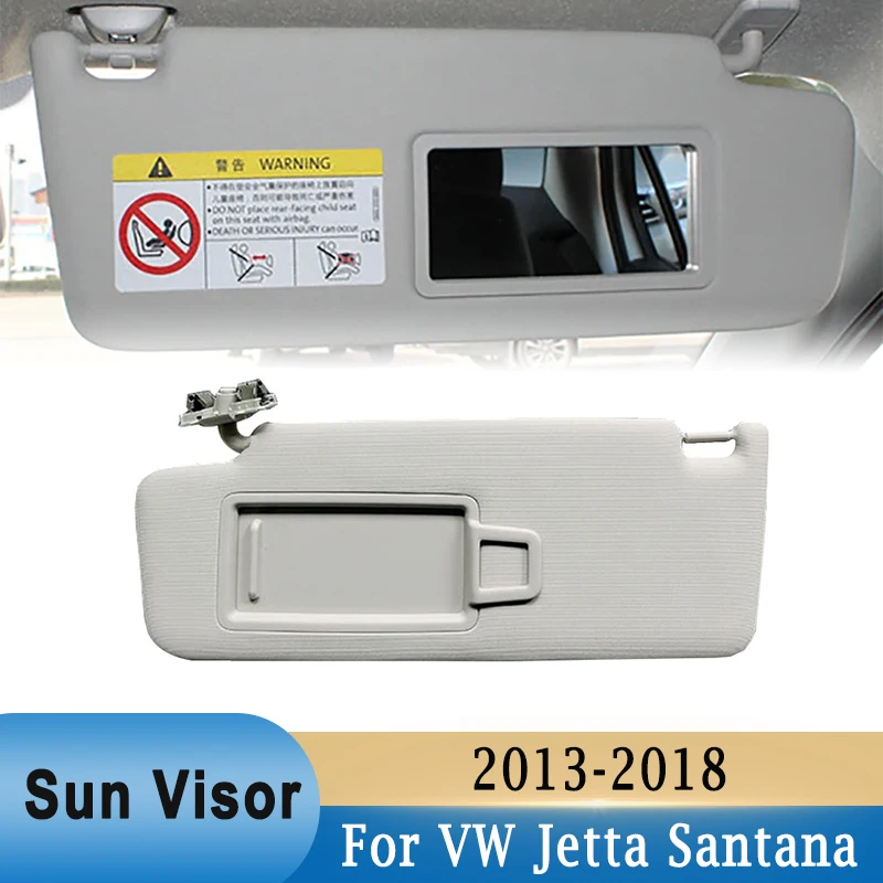 Sonnenblende links rechts mit Schminkspiegel, hellblende grau, für Volkswagen Jetta 2013–2018, Santana 13–15, Skoda Octavia 14–17