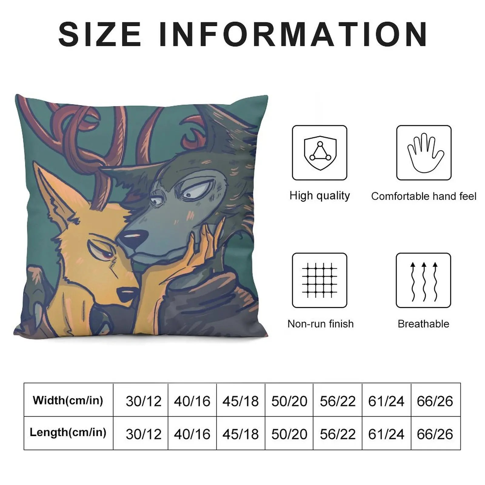 Louis x Legosi Beastars Throw Pillow Sofa Covers For Living Room christmas pillow case luxury sofa pillows pillow