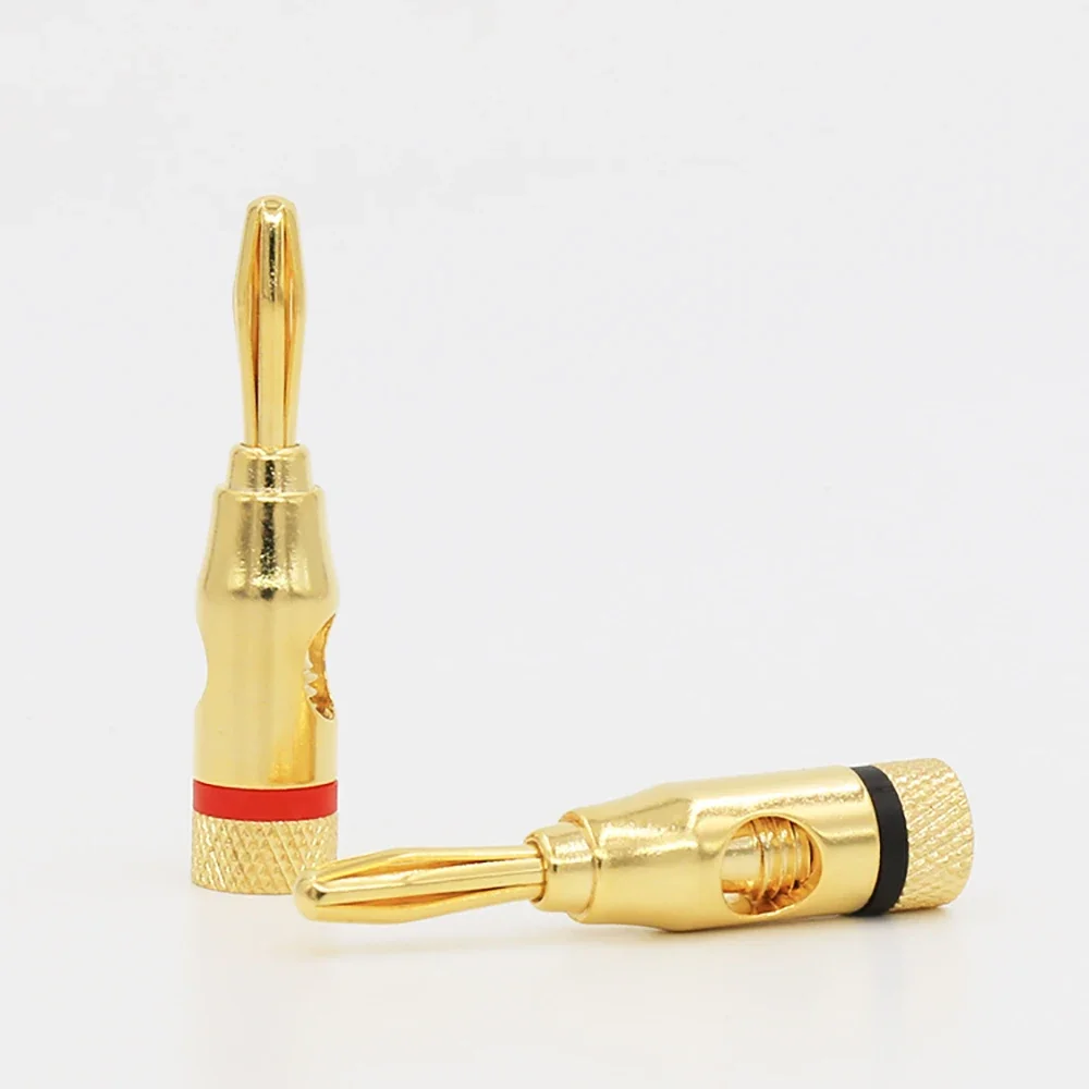 VB412AG الموز المكونات مطلية بالذهب سلك مكبر الصوت المجرف موصل طرفي التوصيل