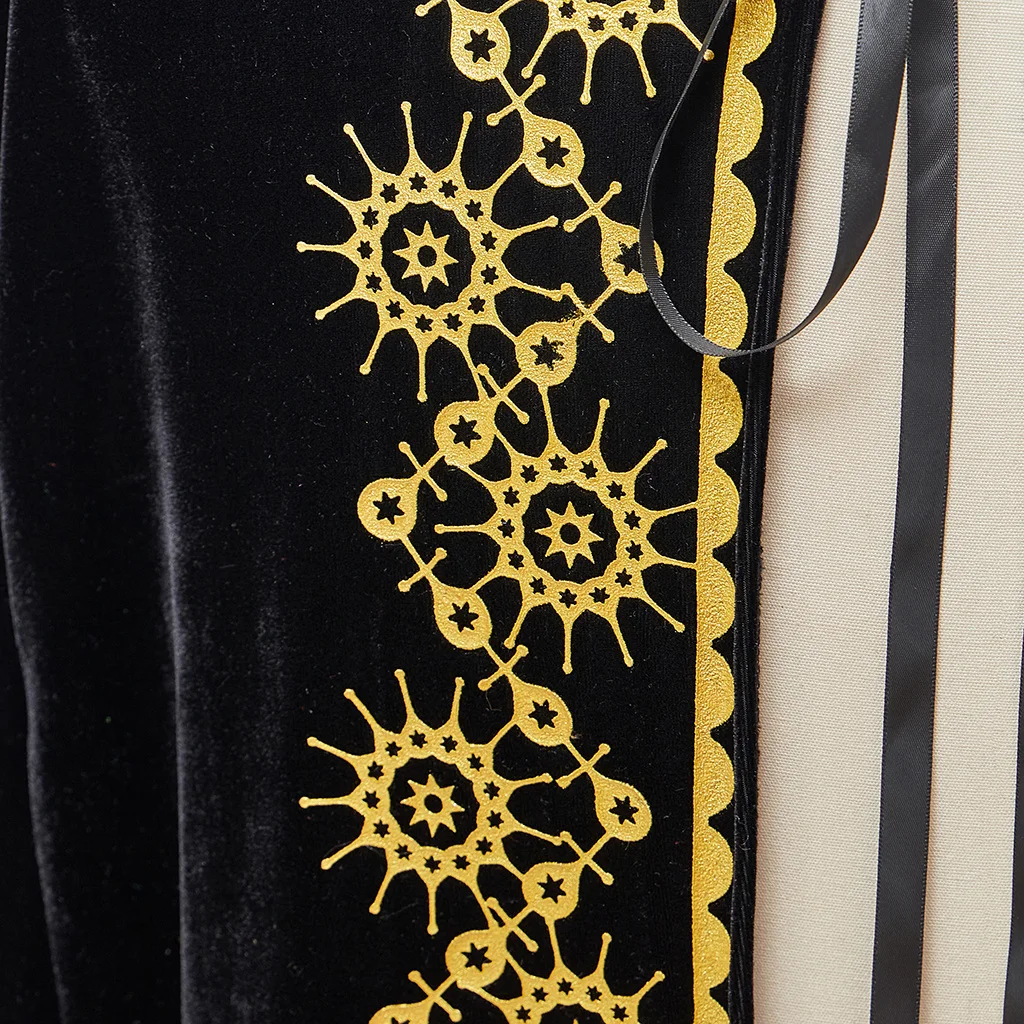 Medieval King Prince Cosplay Cloak Halloween Party Carnival Performance Festive Black Kings Cape