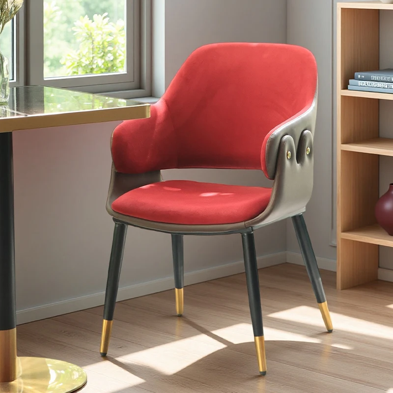 High End Leisure Cafe Chair Leather Velvet Hotel Dining Chairs For Restaurant Coffee Shop