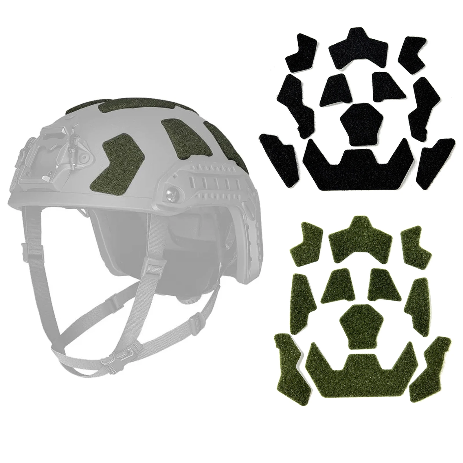 11pcs FAST Helmet Magic Sticker Airsoft Helmet Patches Hook and Loop Sticky for FAST Tactical Helmet Accessories