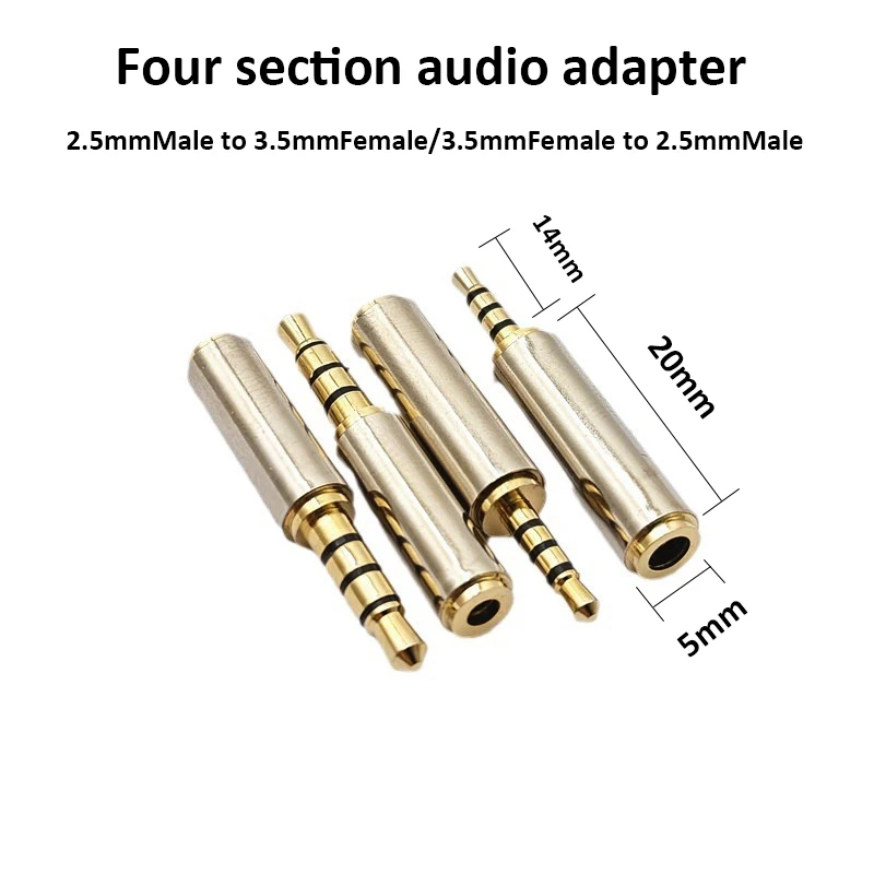 3.5mm to 2.5mm / 2.5 mm to 3.5 mm Adapter Converter Stereo Audio Headphone Jack High Quality Wholesale