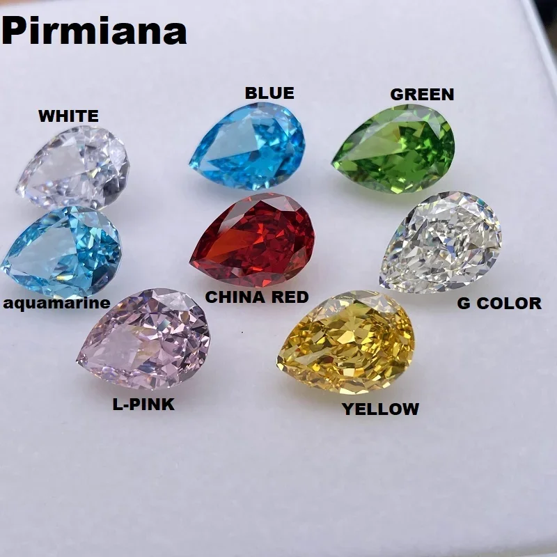 Piamiana Crush Ice Cutting Cubic Zirconia Perfect Fire High Carbon Green Color CZ for Diy Jewelry Making