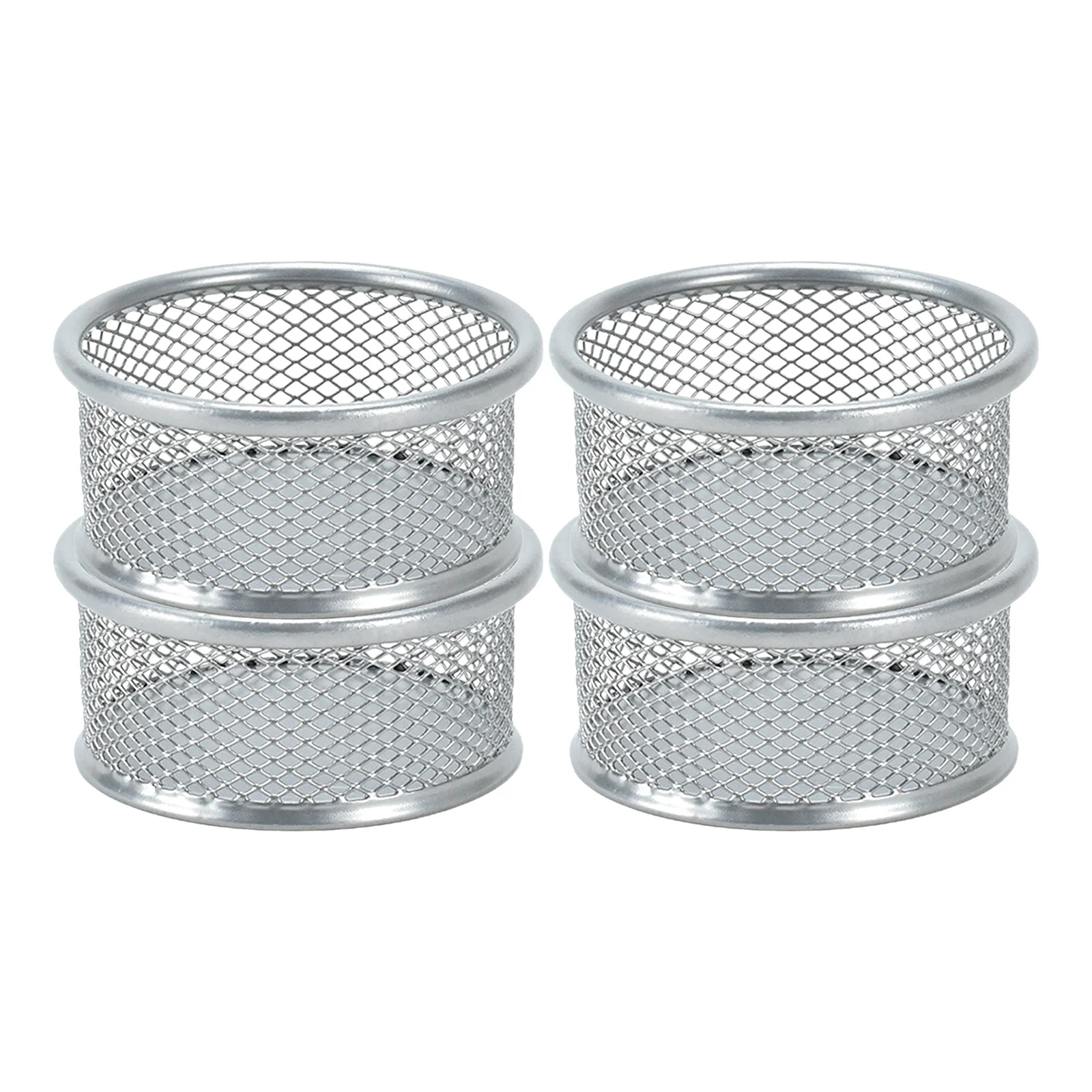 

4Pcs Paper Clip Holders Premium Mesh Desktop Organizer Stackable Storage Bins for Office School Supplies Desk Accessories