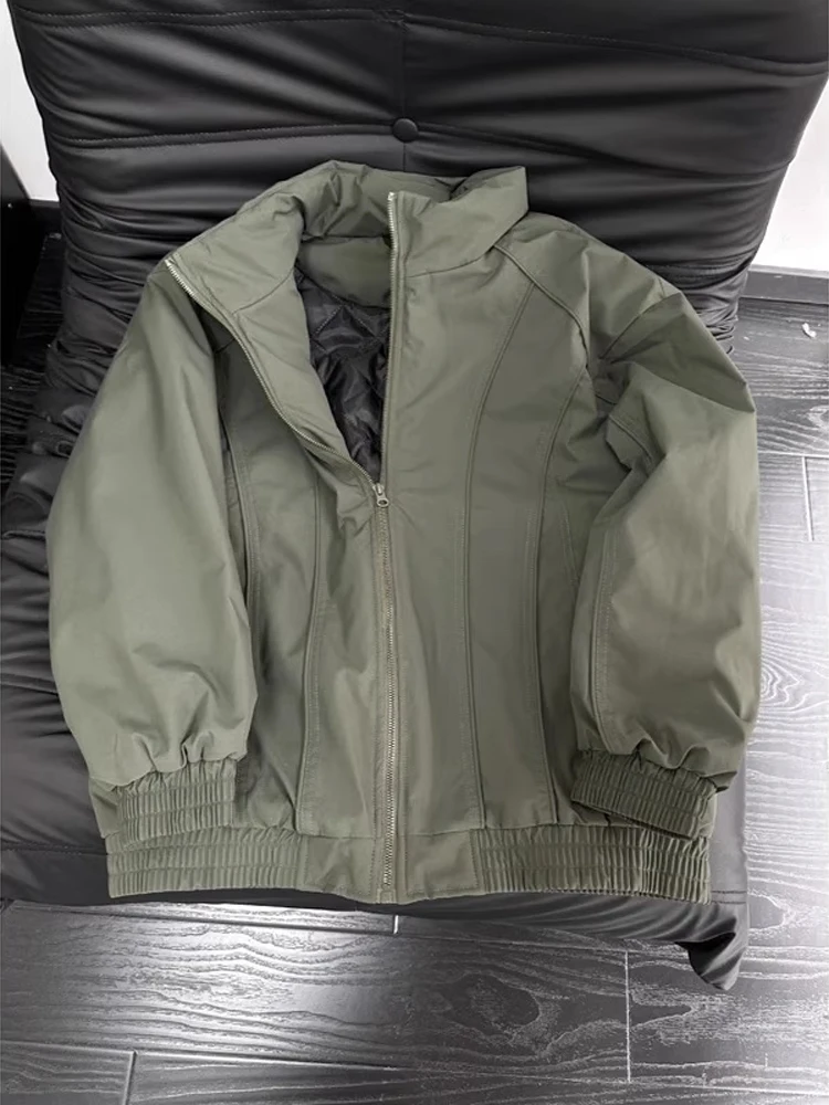 เสื้อแจ็คเก็ตผู้ชาย Cleanfit ผ้าฝ้ายทรงหลวม คอตั้งแบบเบสบอล ผ้าโพลีเอสเตอร์ สำหรับฤดูใบไม้ร่วงและฤดูหนาว ให้ความอบอุ่น