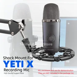 Zawieszenie antywibracyjne dla BLUE YETI X mikrofon USB Shock uchwyt mocujący nagrywanie odporny na wibracje odporny na wstrząsy stojak na mikrofon