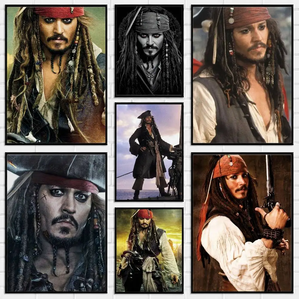 The Captain J-Jack S-Sparrow Poster Versatile HD Waterproof Wall Art Self-Adhesive Decor for Any Space Ideal Gift