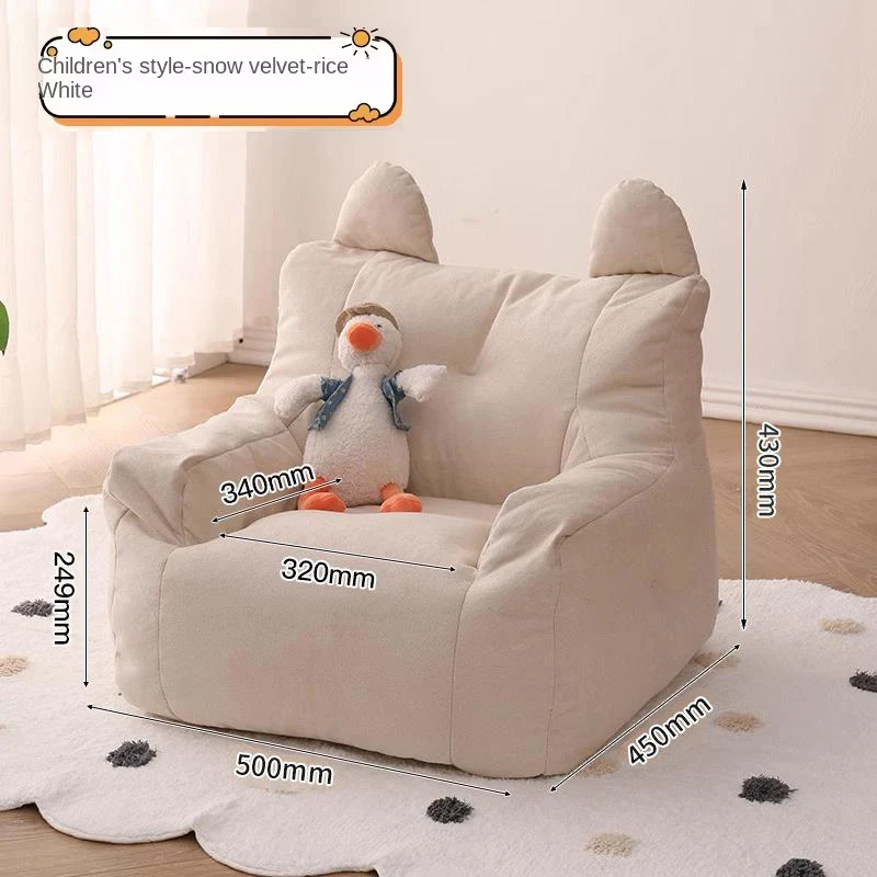 صديقة للبيئة الشمال بسيط ندفة الثلج المخملية لينة مريحة مسند الظهر شخص أريكة واحدة كرسي كيس فول الطفل الأرائك الصغيرة