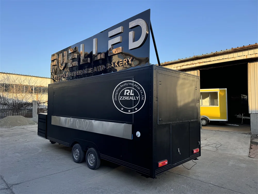 Carrinho de comida para caminhão de catering, cozinha móvel, totalmente equipado, carrinho de sorvete, concessão, caminhão de comida, reboque, cachorro-quente, quiosque de lanche