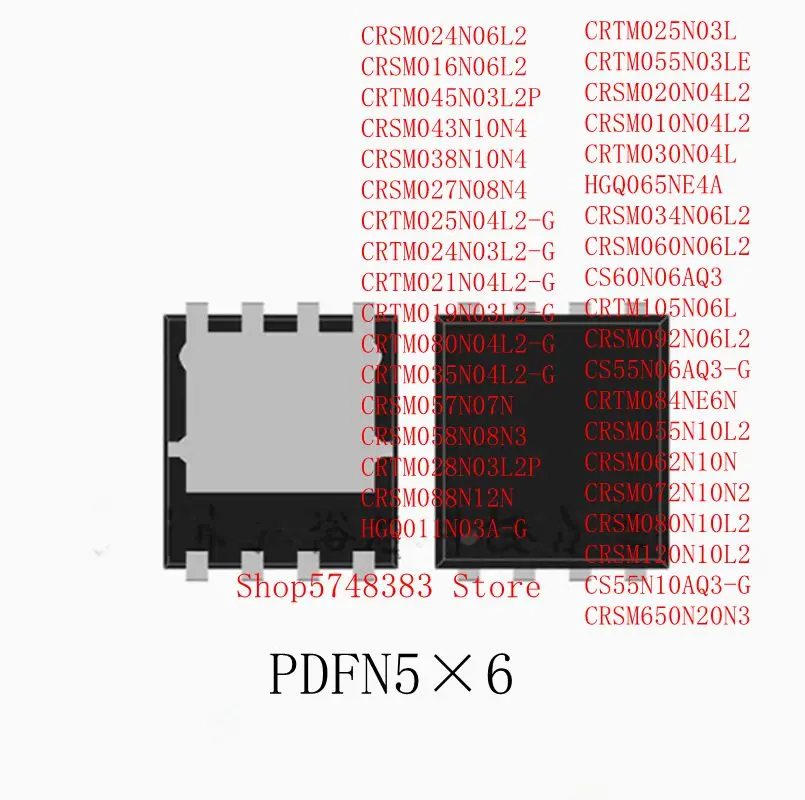 10PCS CRTM055N03LE CRSM020N04L2 CRSM010N04L2 CRTM030N04L HGQ065NE4A CRSM034N06L2 CRSM060N06L2 CRTM105N06L CRSM092N06L2