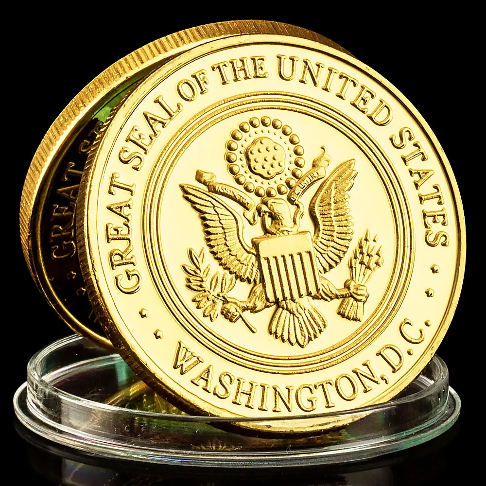 US Armed Forces Challenge Coins Retired Military Duty Honor and Country Commemorative Coin Lucky Eagle Collection Collect