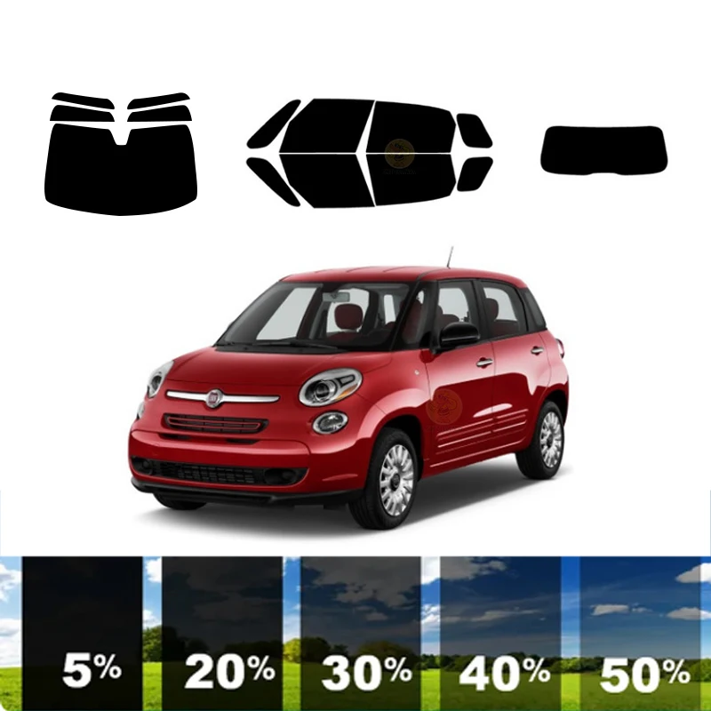 

Предварительно вырезанная съемная тонировочная пленка для окон для автомобиля, 100% УФР, 5%-35%VLT, теплоизоляция, карбон ﻿ Для FIAT 500L 4-ДРА ШЕЛКА 2014-2021 гг.