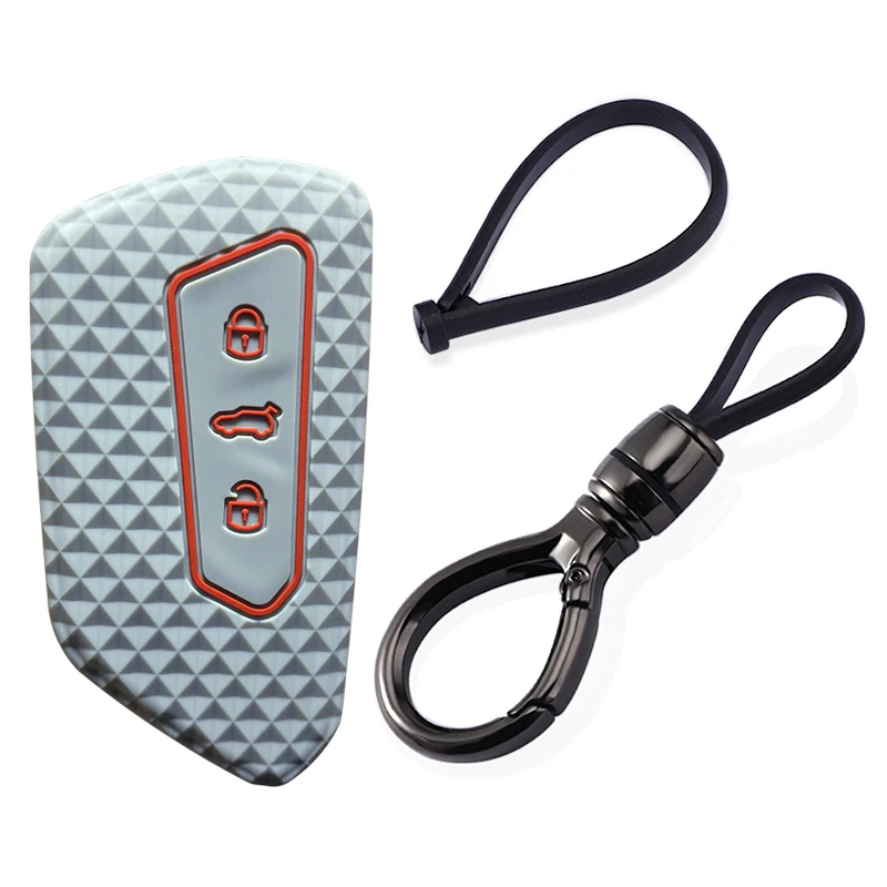 غطاء مفتاح من السيليكون عن بعد لسكودا اوكتافيا A8 MK4 MK8 لشركة فولكس فاجن GTI Golf 8 ID-4 لمقعد ليون Fr Mk4 Cupra Formentor حماية #6