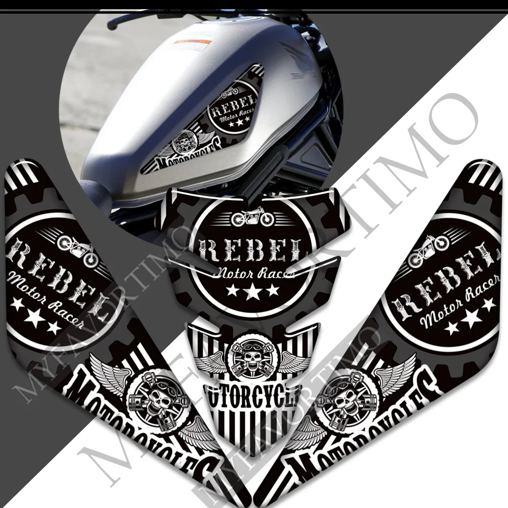 

Tank Pad Stickers Grips Gas Fuel Oil Kit Knee Decal Emblem Logo Protection For HONDA REBEL CMX1100 CMX 1100 Motorcycle 2021 2022