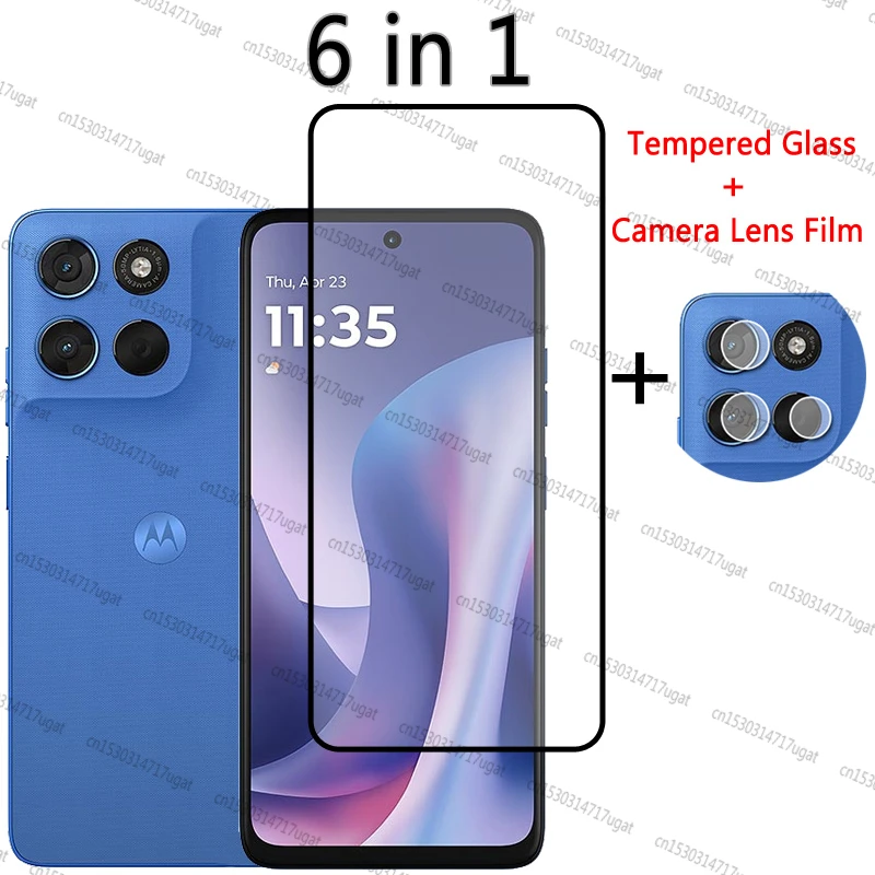 غطاء كامل من الزجاج المقسى لهاتف موتورولا موتو G57 واقي للشاشة عدسة الكاميرا فيلم لهاتف موتو G57 زجاج الطاقة لزجاج موتو G57 #1