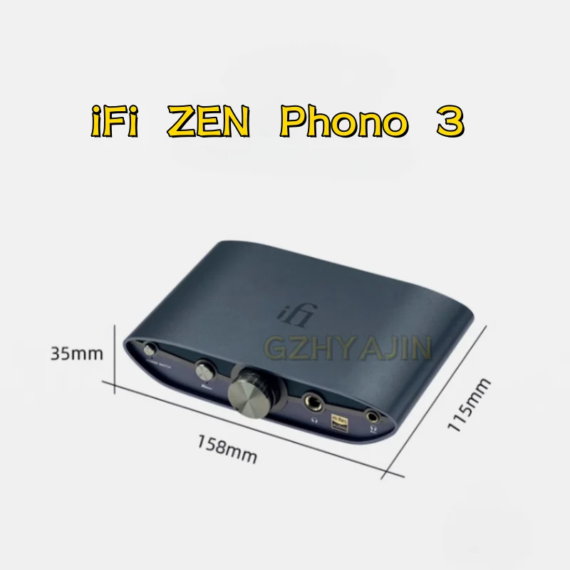 AMPLIFICADOR DE tocadiscos equilibrado de escritorio IFi ZEN Phono 3 MM y MC con pegamento negro y filtrado de baja frecuencia