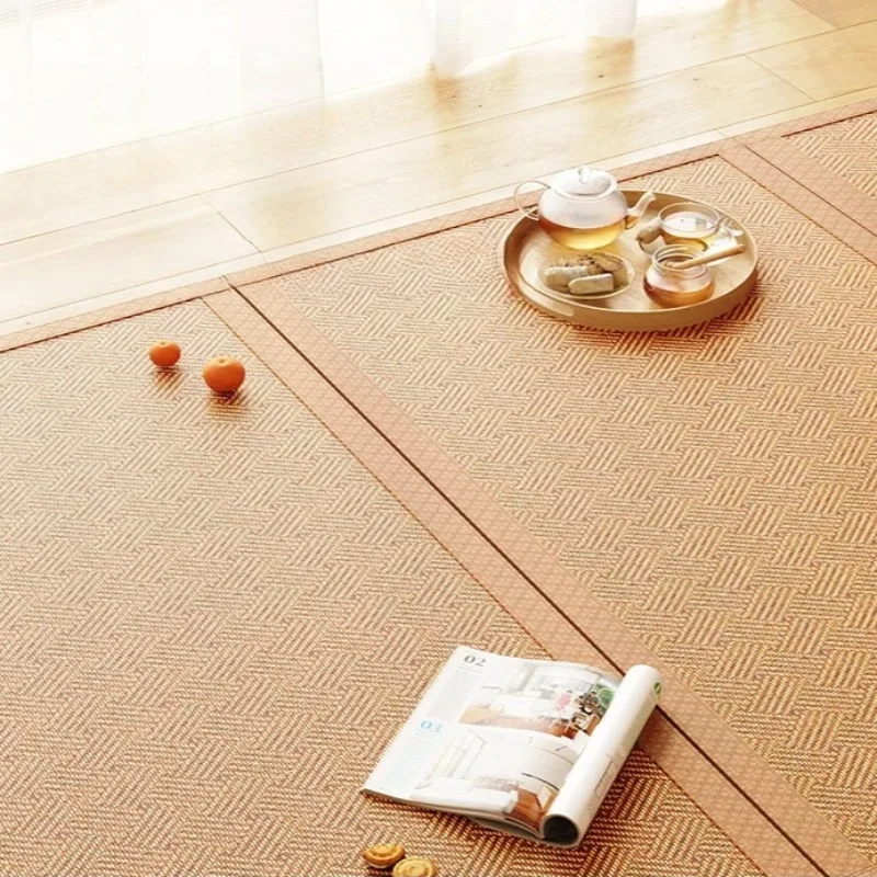 Foldable Tatami Japanese Summer Rattan Mat Anti-Slip Cooling Sleeping Pad Soft Foot Protection Home Bedroom Rug