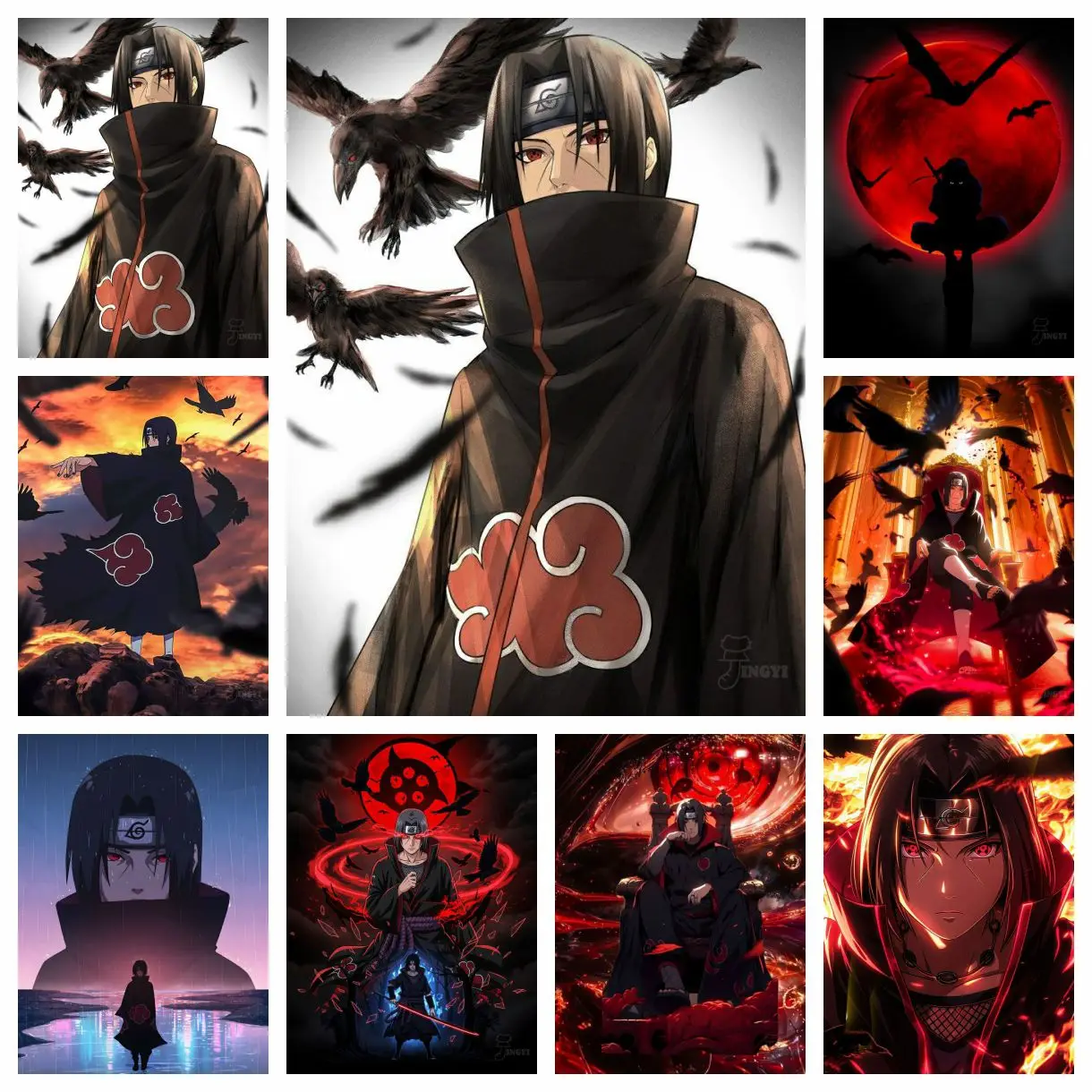 Naruto Itachi Uchiha DIY japanische Anime Diamant Malerei Kit Cartoon Kreuzstich Stickerei Mosaik Home Dekoration Kinder Geschenk