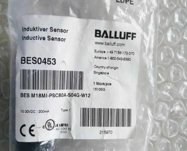 

Balluff BES0453 BES M18MI-PSC80A-S04G-W12 Sensor