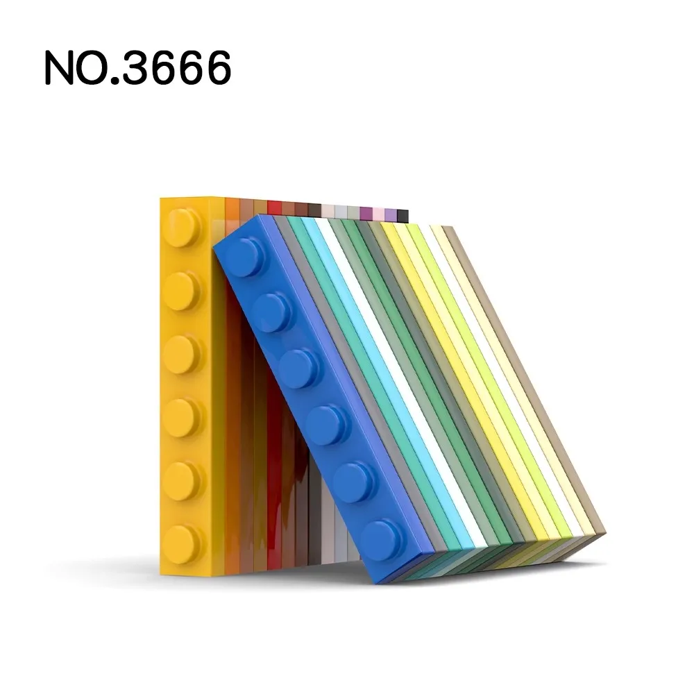 20Pcs MOC Parts 3666 Plate 1 x 6 Compatible Bricks DIY Assmble Building Blocks Particle Kid Puzzle Assmble Toy Gift