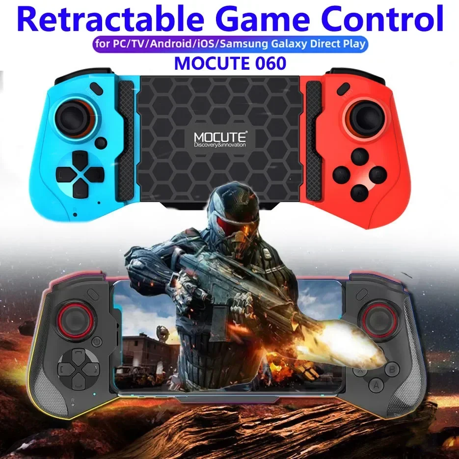 

Mocute 060 Mobile Game Controller Wireless Gamepad Joystick for IPhone Android Direct Play Low Latency Bluetooth Controller